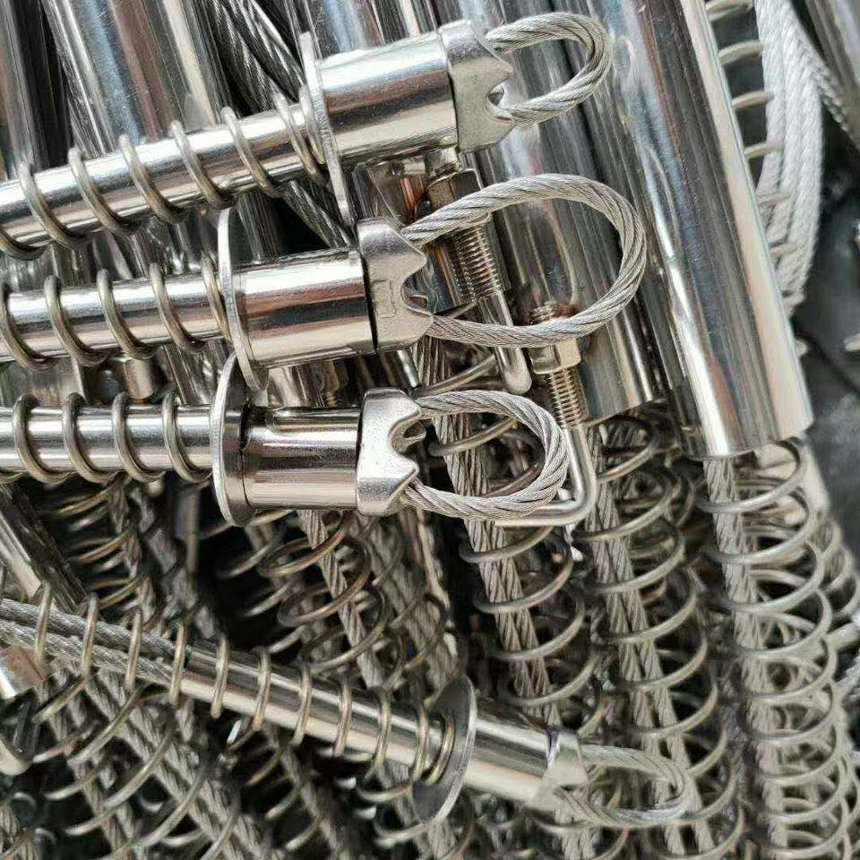 弹簧304套不锈钢管弹簧野外钢丝拉紧使用生锈新款软大弹力俩接锁单丝