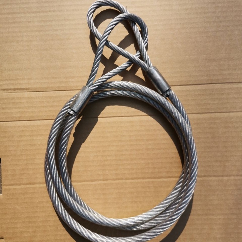 涂塑包塑皮钢丝绳索具吊具起重镀锌压制钢丝绳拖车锁车246810mm粗 7米