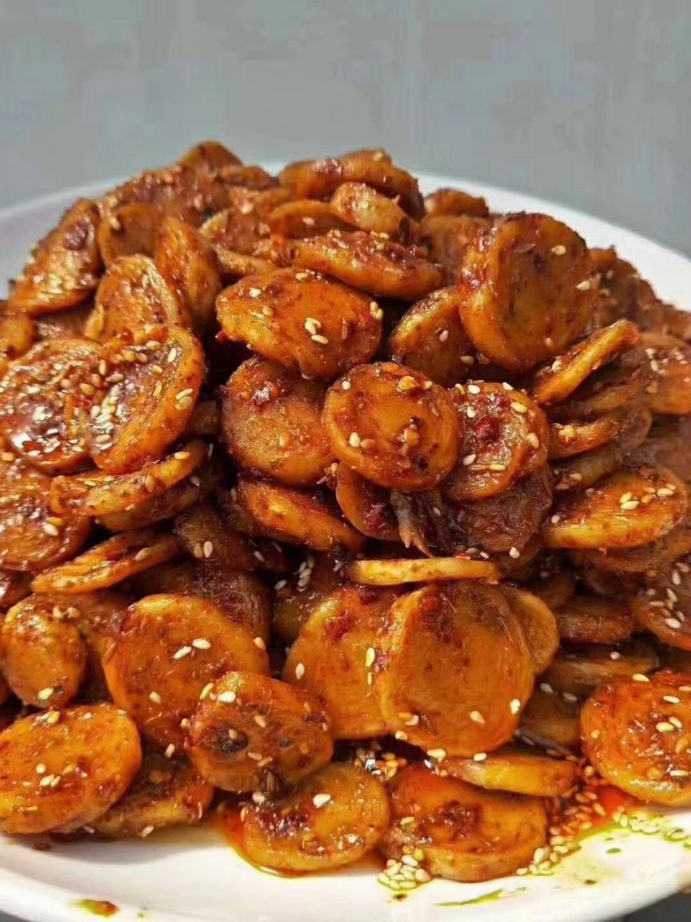 青春味道手工美食麻辣面筋圈烤面筋辣条下酒下饭健康网红面筋零食 蒜