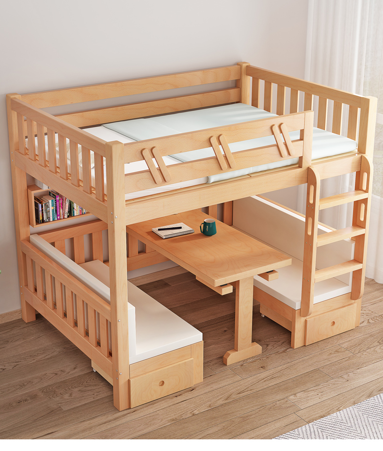 双人床上下铺成人上下铺双层床实木两层双人家用成人小户型省空间高低