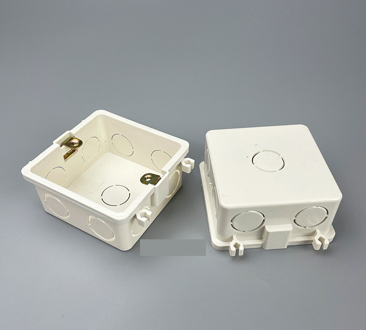 开关插座底盒86型阻燃拼装接线盒暗盒暗装浅线盒白色