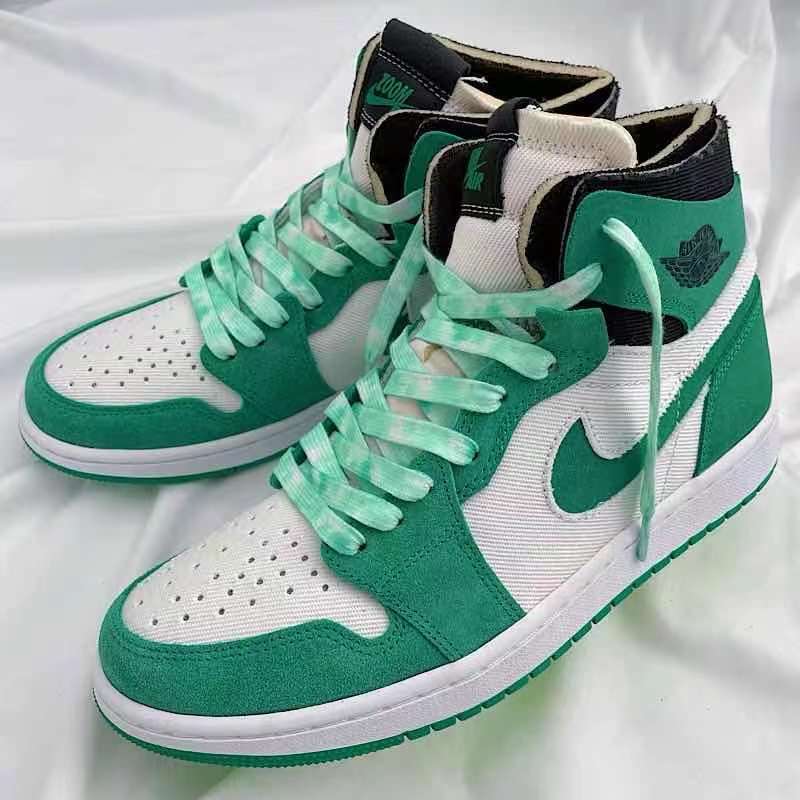 适配a·j1af1空军一号薄荷绿晕染绿cmfy鞋带扎染 aj新扎染绿鞋带一双