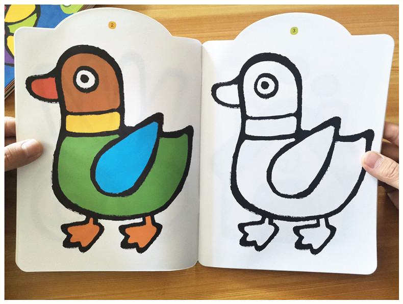 迪士尼旗舰36岁儿童涂色书画画本幼儿园图画书涂鸦手绘本4宝宝填色