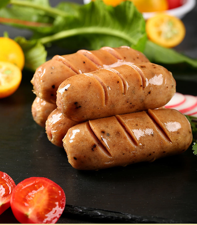 畅翔火山石烤肠纯肉肠热狗肠地道肠黑胡椒香肠原味脆皮肠批发原味20根