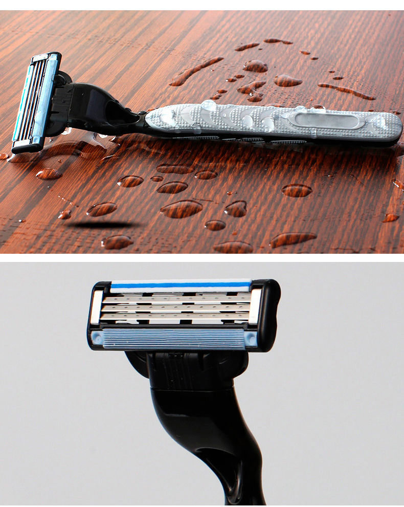 适用于锋速3手动剃须刀刮胡刀三层刀头刀片男士刮胡刀12刀头收纳盒锋