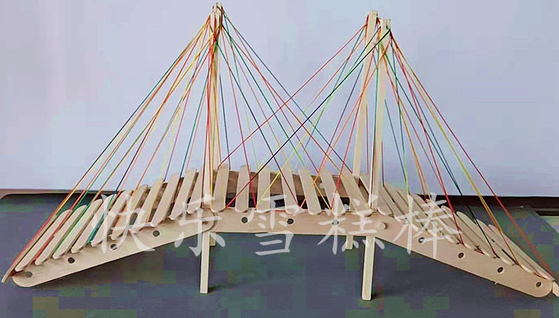 雪糕棒橋雪糕棒diy模型製作材料點線面立體構成線立構橋模型學生作業