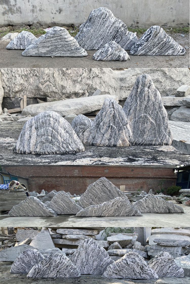 佳瑞园林雪浪石切片组合造景天然景观石假山石头庭院枯山水造景摆件厚