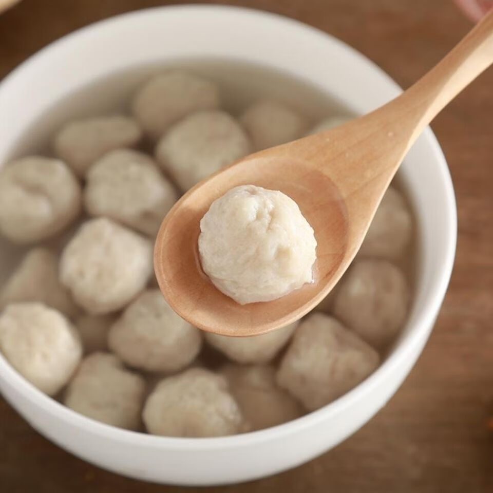 深沪清脆丸肉丸 水丸深沪瘦肉丸小猪肉丸子脆肉丸子闽南小吃火锅料