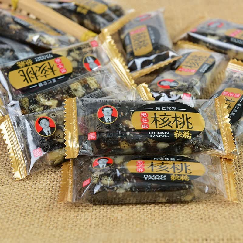 宋世成 核桃软糖2斤散装秤重 四川特产 休闲零食喜糖核桃软片原味红枣