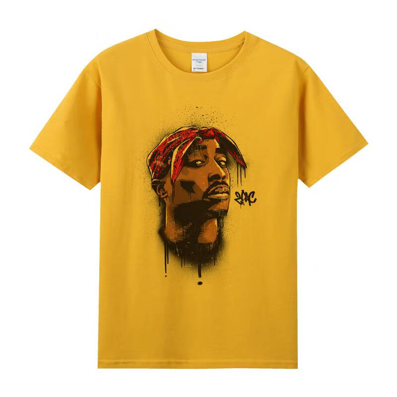 thuglifethuglife西海岸westcoast嘻哈2pac短袖t恤男士夏季上衣初高中