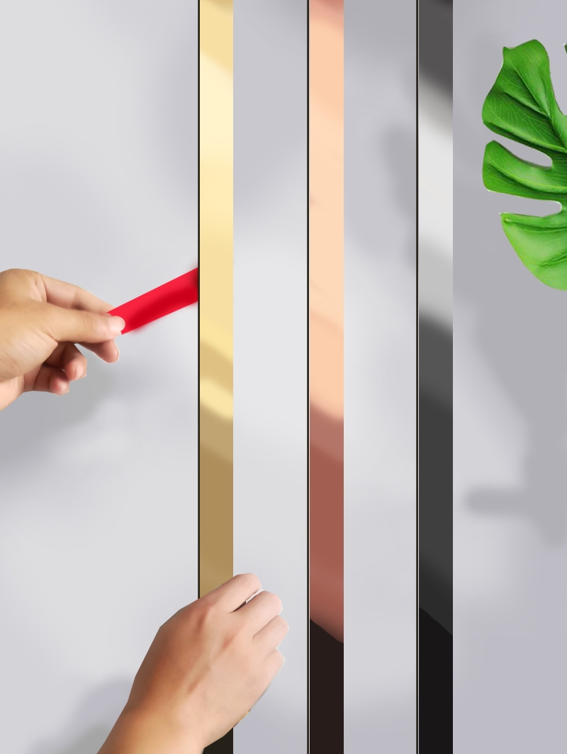 钛金条 不锈钢金属平板装饰线条黑钛金背景墙吊顶包边条收边条钛合金