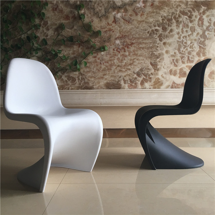 潘顿椅 创意洽谈椅潘东椅潘顿椅s型异形塑料椅设计师餐椅酒店餐厅等位
