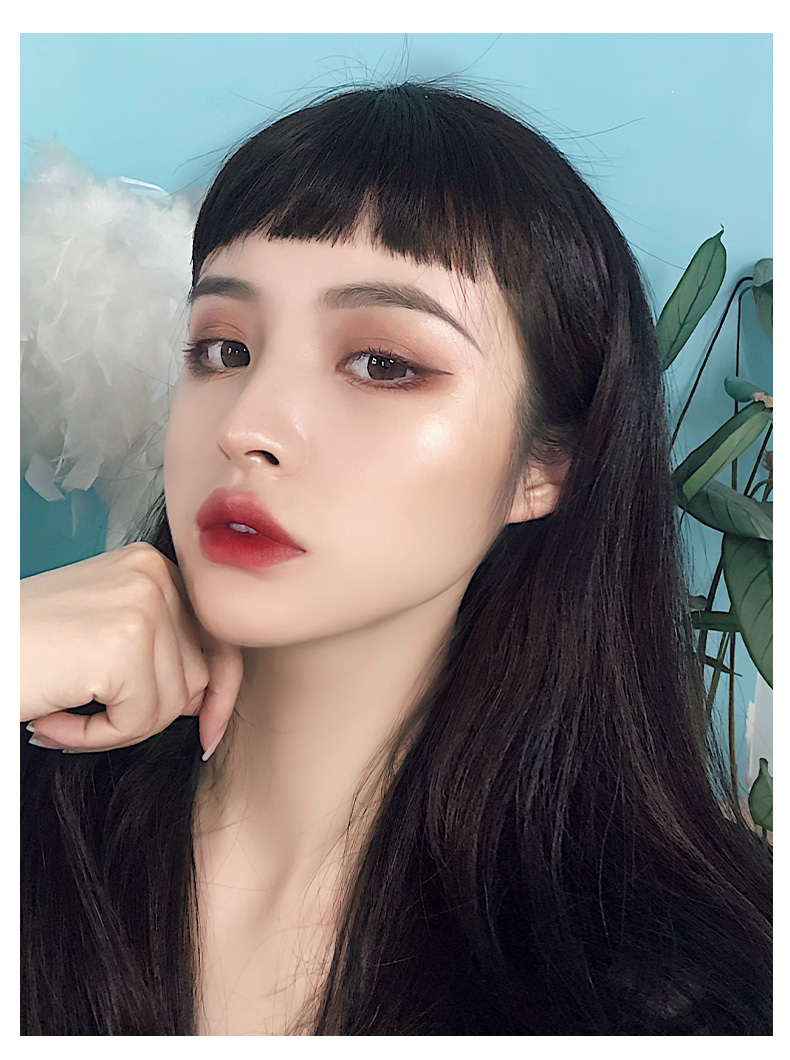 眉上刘海假发 漫画空气刘海假发女真发自然无痕眉上齐刘海假发片网红