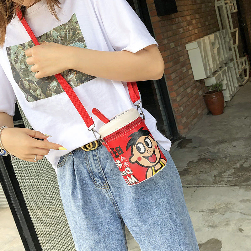 旺仔牛奶斜挎包 2022卡通旺仔牛奶包包女时尚可爱萌儿童单肩斜挎包