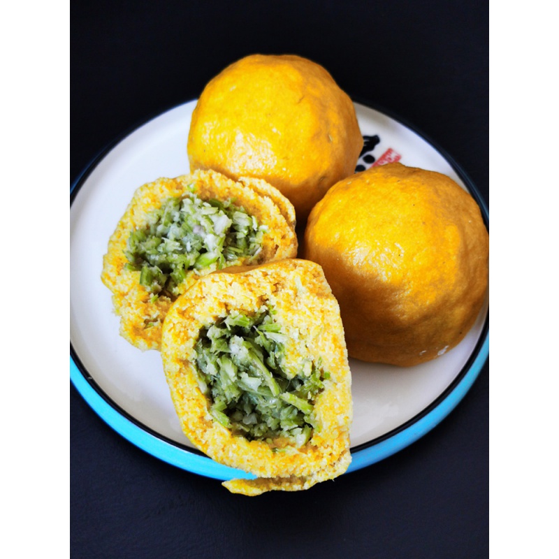 包子东北农家手工自制玉米面菜包苞米面蔬菜包500g3斤大头菜馅500g34