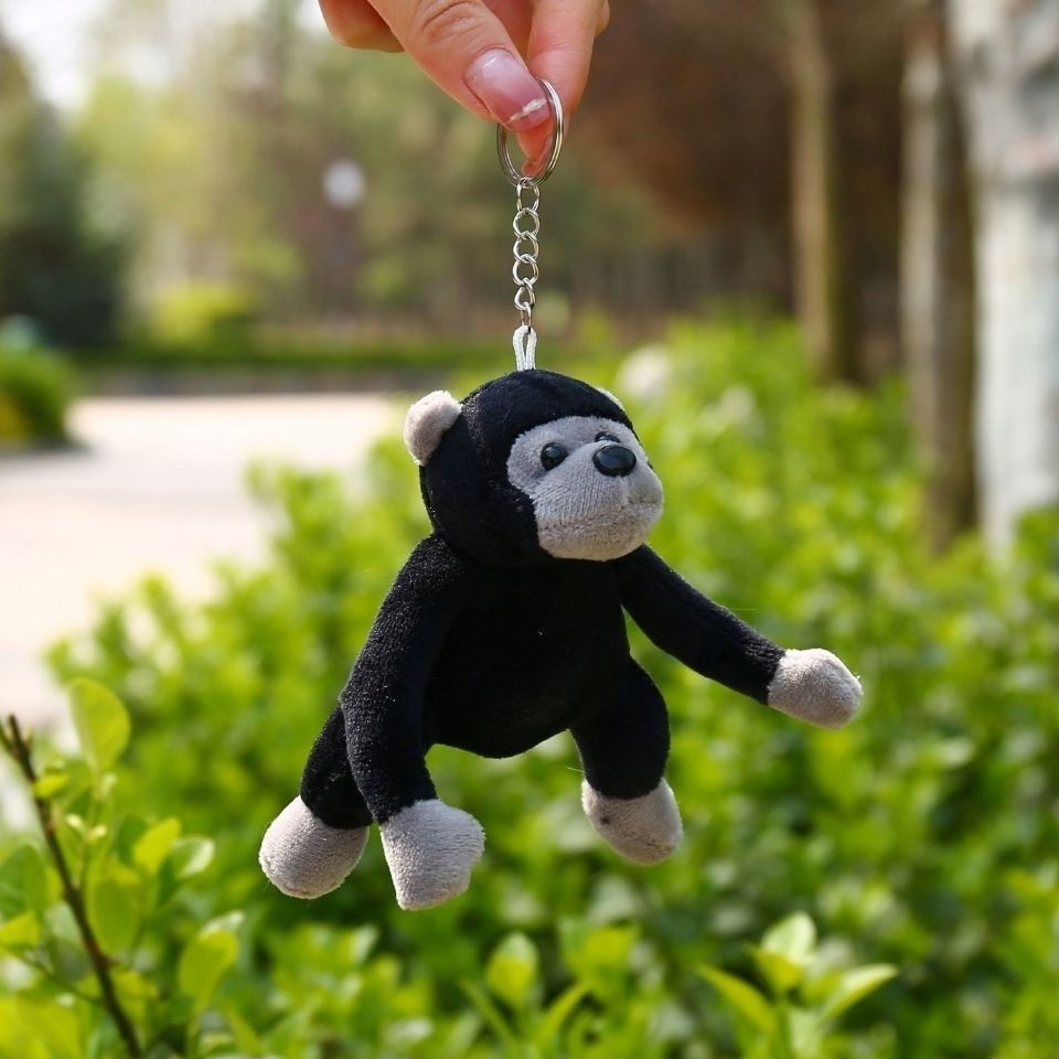 小猴子挂件潮酷创意长臂猩猩挂件搞怪黑猩猩毛绒玩具书包挂件猴子汽车