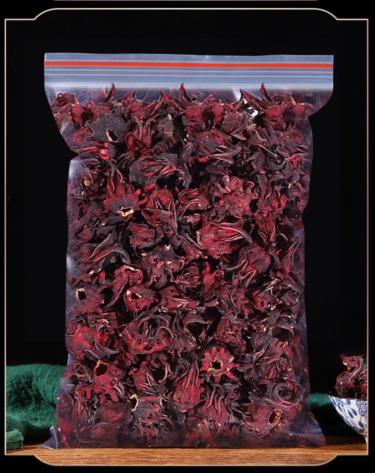 云南洛神花茶新货 整朵玫瑰茄洛神花干新鲜批发搭配柠檬片泡水茶 【整