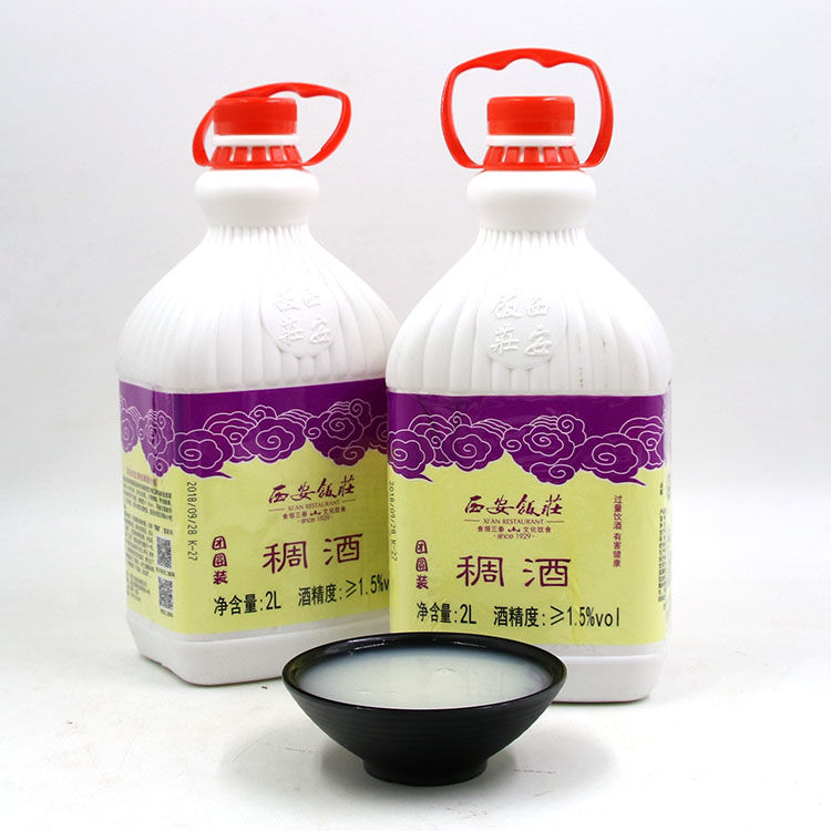 西安饭庄稠酒 西安饭庄稠酒2l*2瓶装桂花米酒陕西特产米酒精制贵妃