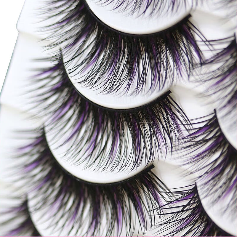 现货现发加长款节日演出用眼睫毛自然仿真彩色夸张浓密舞台妆假睫毛