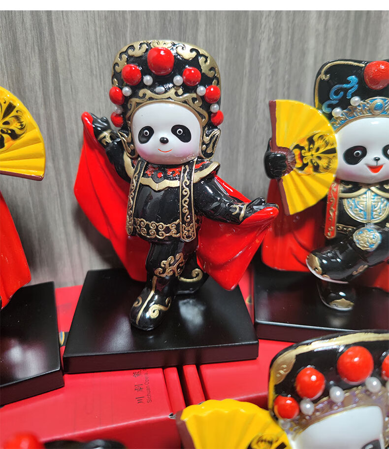 成都熊猫纪念品 川剧脸谱四川成都旅游纪念品变脸娃娃中特色礼品老外