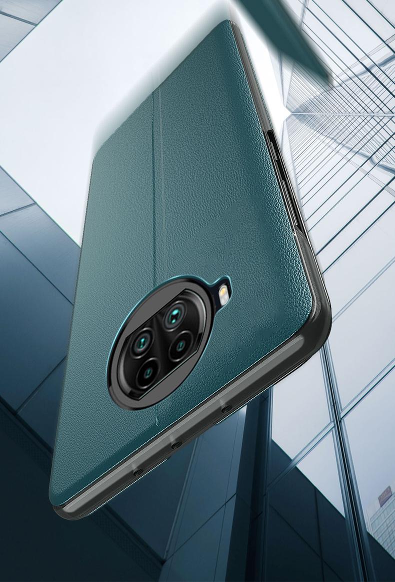 法洛德 小米redmi note9手机壳红米note9翻盖保护套5g镜面视窗皮套