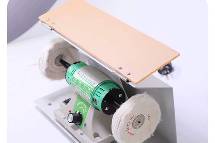 牙科口腔技工抛光机小型便携可调速带义齿假牙树脂镜面布轮打磨机黄色