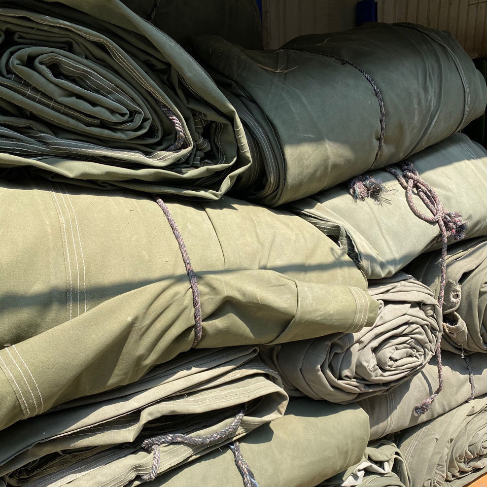 篷布户外防雨防晒二手篷布帆布铁路篷布刀刮布旧篷布雨布棚布油布铺地