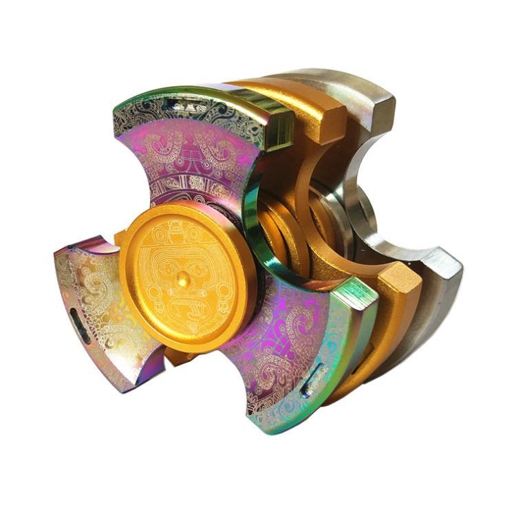 尤柯鸟 盗梦空间陀螺无阻力小旋风金属手捻不锈钢玩具成人减压