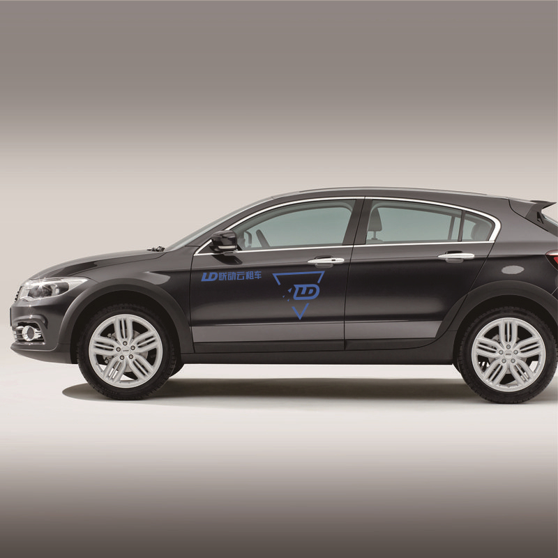 联动云车贴 ld联动云租车车标汽车车贴logo标志贴纸车门侧门创意可