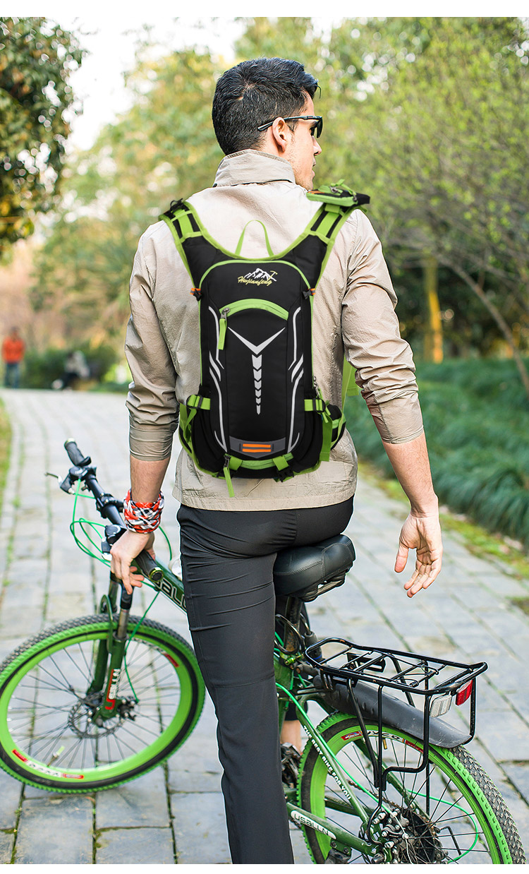 越野背包自行车骑行双肩包女水壶水袋包男户外徒步马拉松跑步爬山野营