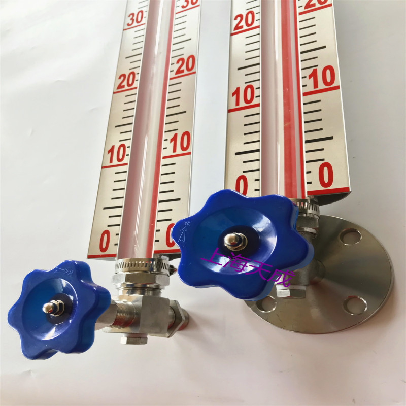 适用水箱有机玻璃管液位计透明就地显示考克双色带刻度高温锅炉水位计