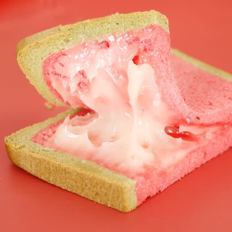京喜好物西瓜吐司面包西瓜面包西瓜味吐司甜品网红小吃夹心吐司面包