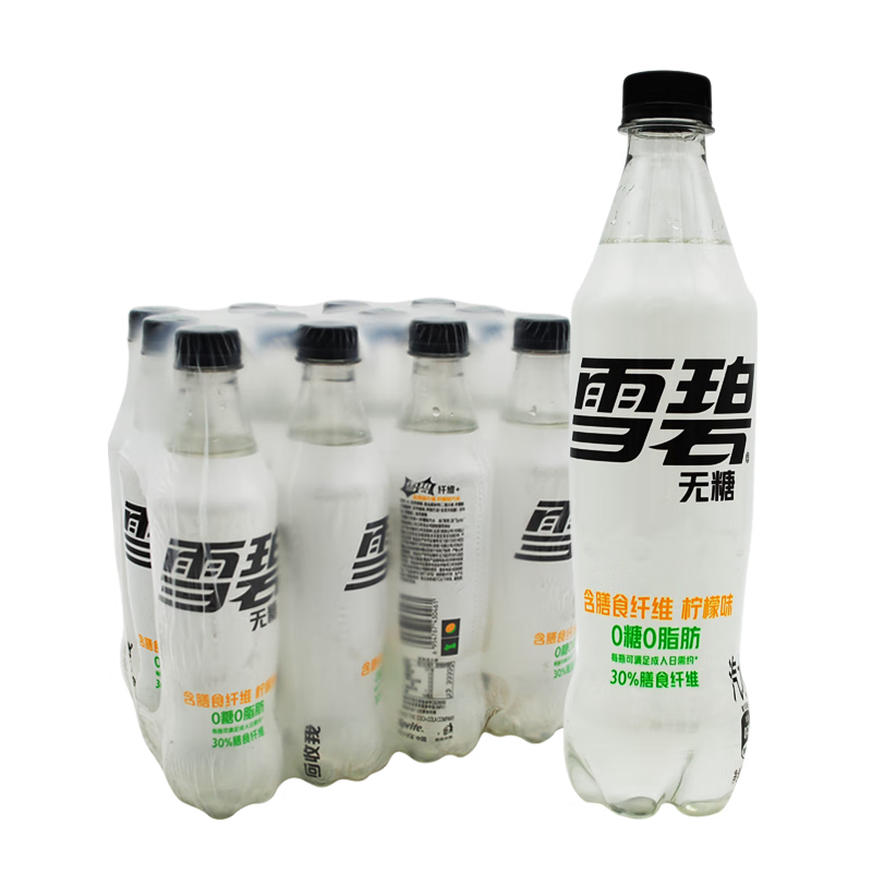 可乐 膳食纤维 可乐/雪碧500ml*12瓶纤维加饮料整箱 【500ml纤维雪碧