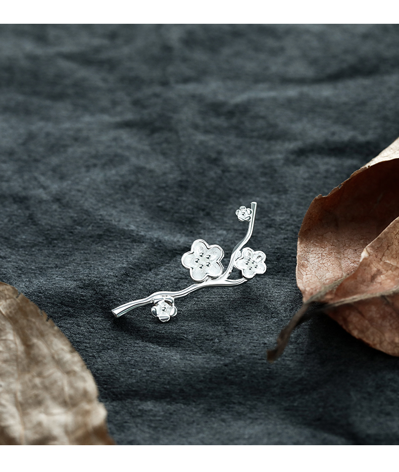 60梅花胸针女999中国风气质别针固定衣服胸花扣针复古毛衣配饰宜炫