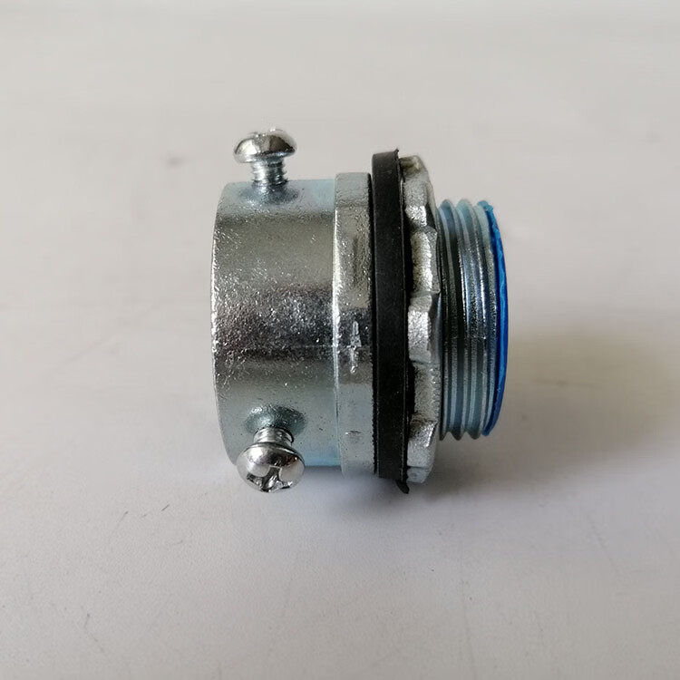 栀司 镀锌卡套三柱接头q235b防爆穿线盒连接器dn20无丝钢管衔接接头 4