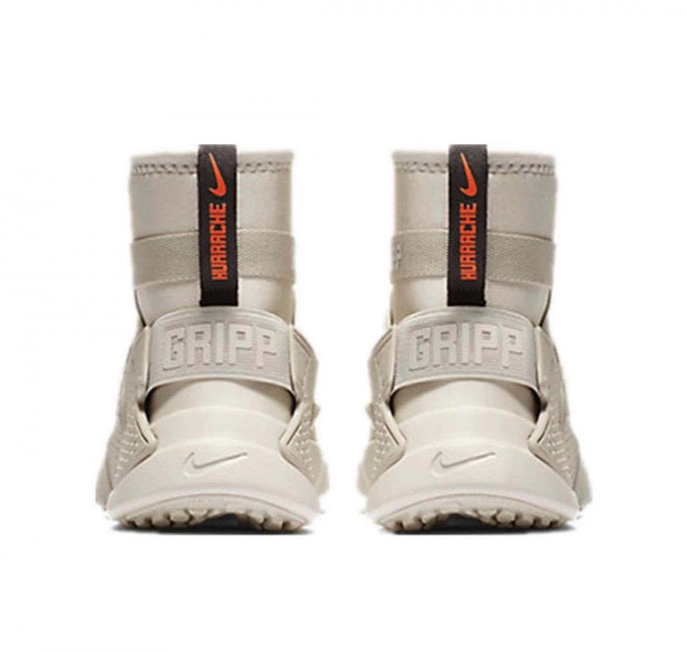 莆田华莱士6代潮流百搭休闲高帮女鞋轻便透气运动跑步鞋 白灰橙 36