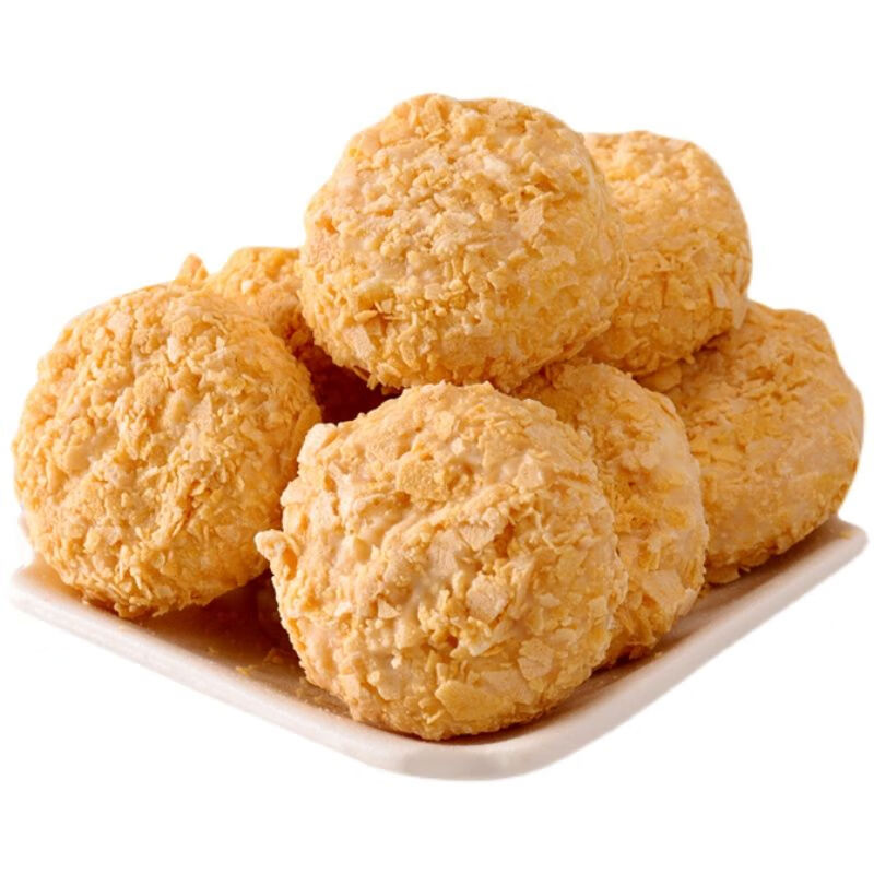 夹心泡芙堡圆形棉花糖儿童零食500g奶酥爱逗妮香蕉味脆皮奶酥500g袋