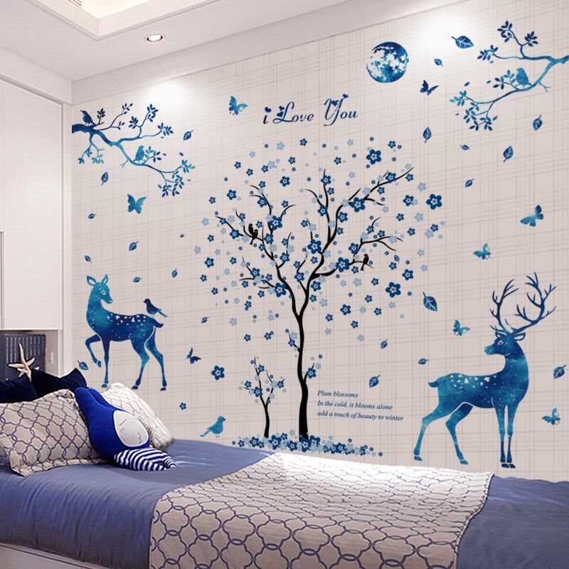 壁纸贴画背景墙装饰品网红壁纸自粘背景墙面装饰品房间墙纸卧室温馨