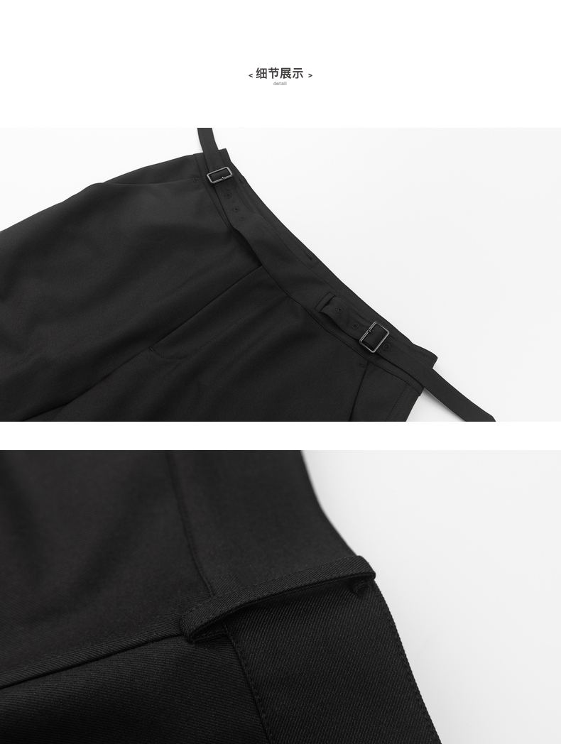 bosie rainbow21秋新款实穿不易皱休闲裤小丑灯笼裤潮5034r 黑色 l