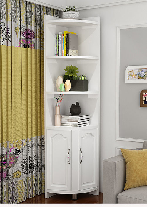 圣仕普角柜客厅柜三角柜墙角柜转角柜储物柜置物架角边柜京闪配送白色