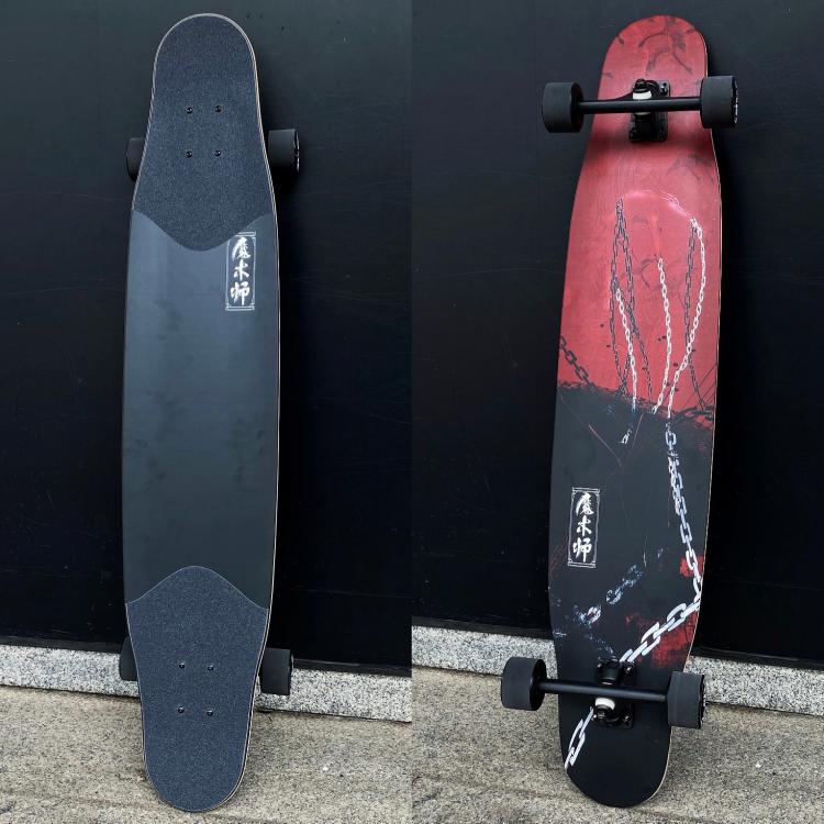 bbq长板红方实验宇航员板初学者男女生韩国舞板代步刷街板不止滑板