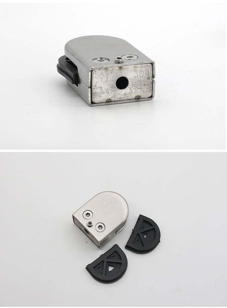 鱼嘴夹层板 固定托架鱼嘴夹支撑隔层板夹子五金配件卡304不锈钢玻璃免