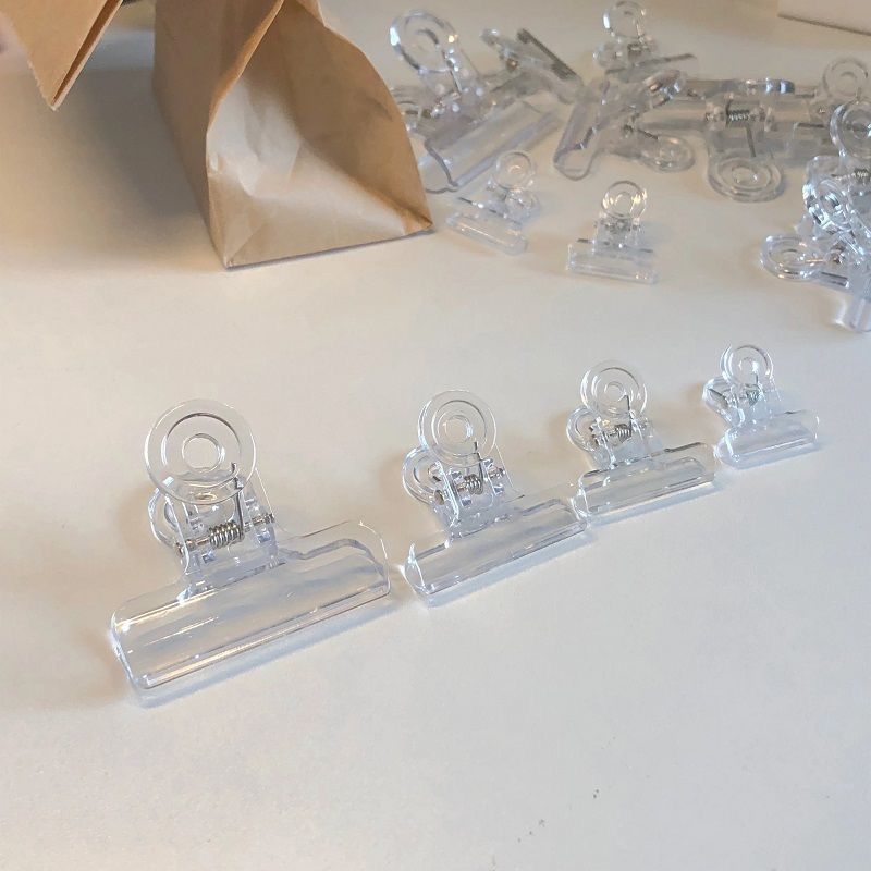 天高ins无印风透明夹子简约燕尾夹多功能文卷收纳固定拍照道具夹子15