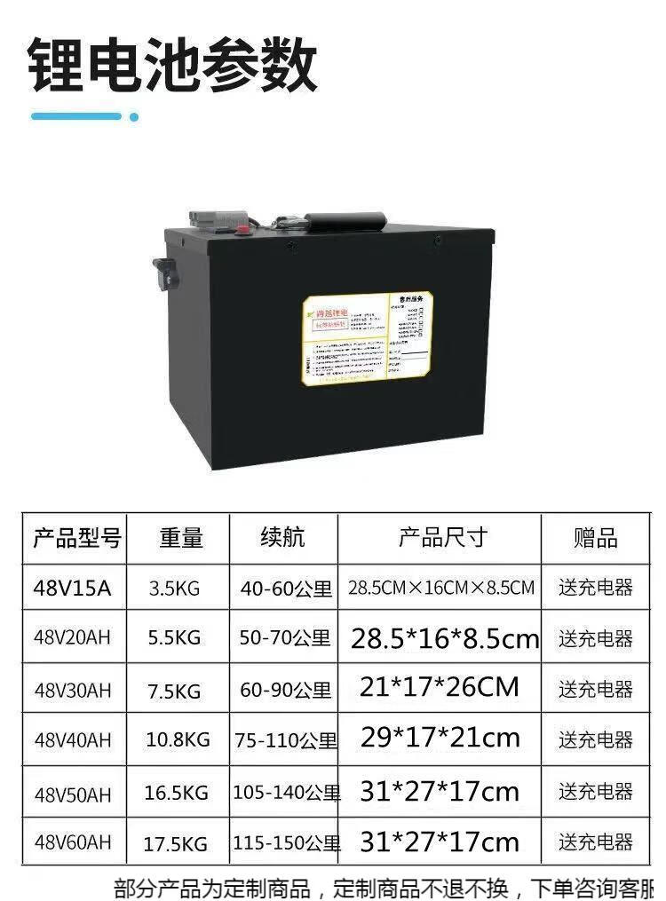 20a 电池 锂电池 电动车电瓶 可充电 电动车电池 40a(汽车级电芯) 48v