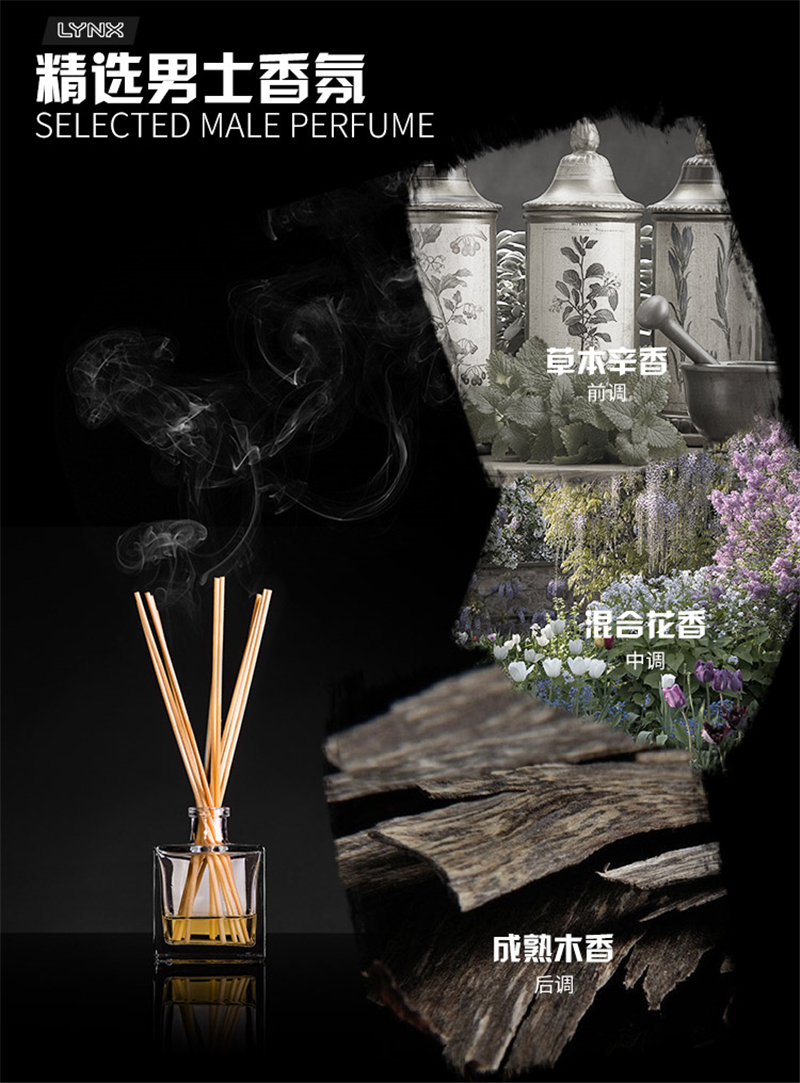lynx凌仕香氛 男士香水喷雾 诱因 信从 拼动 契合 触碰 清新淡香 信从