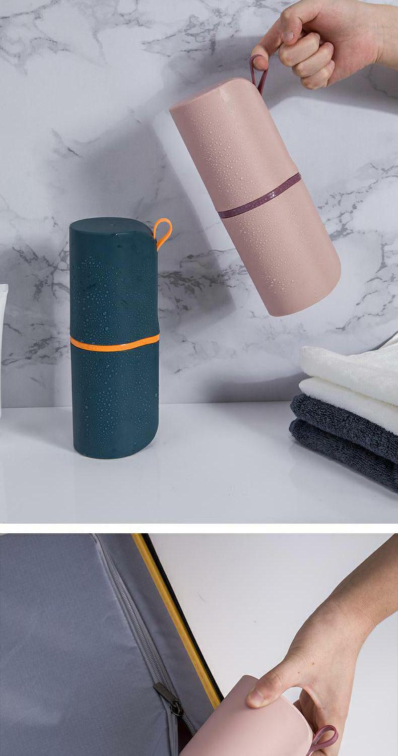 陇聚福 牙具盒牙桶旅行出差旅行刷牙杯子牙刷收纳盒简约旅游便携式