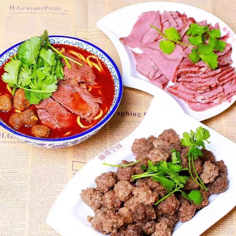 臨汾牛肉丸子面無牛肉版山西特產5*450克5大碗5份獨立真空包裝【圖片