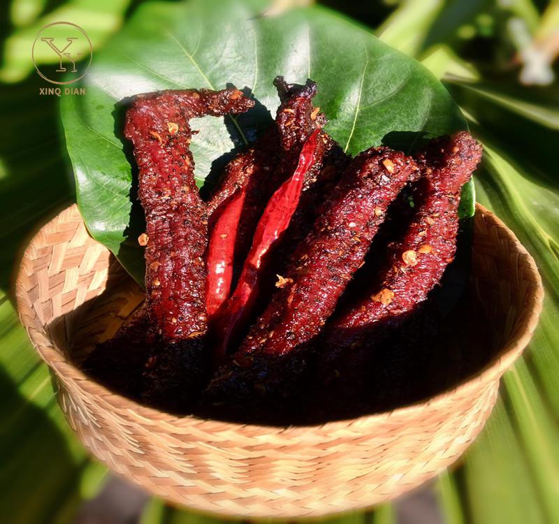 沧源火烧牛干巴云南临沧特产沧源佤味麻辣牛肉干火烧油炸香酥牛干巴佤