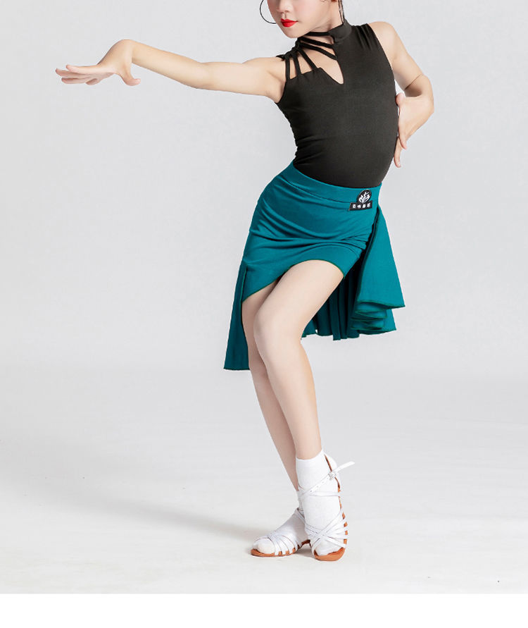 妙兰卡拉丁舞服装女童夏季3-12岁女孩练功服专业儿童比赛表演舞蹈裙