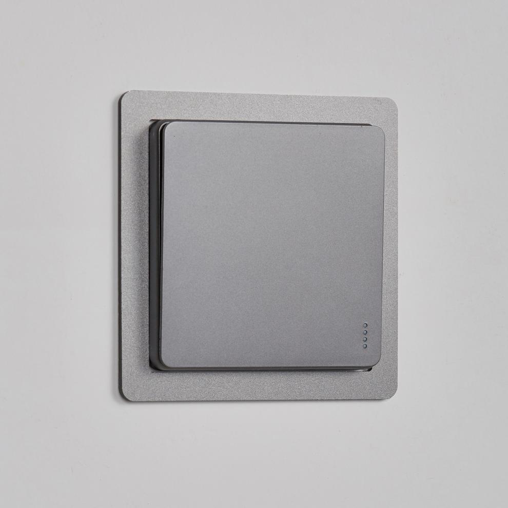 尚町现代简约窄边开关贴墙贴开关保护套开关灯开关装饰套插座防尘开关